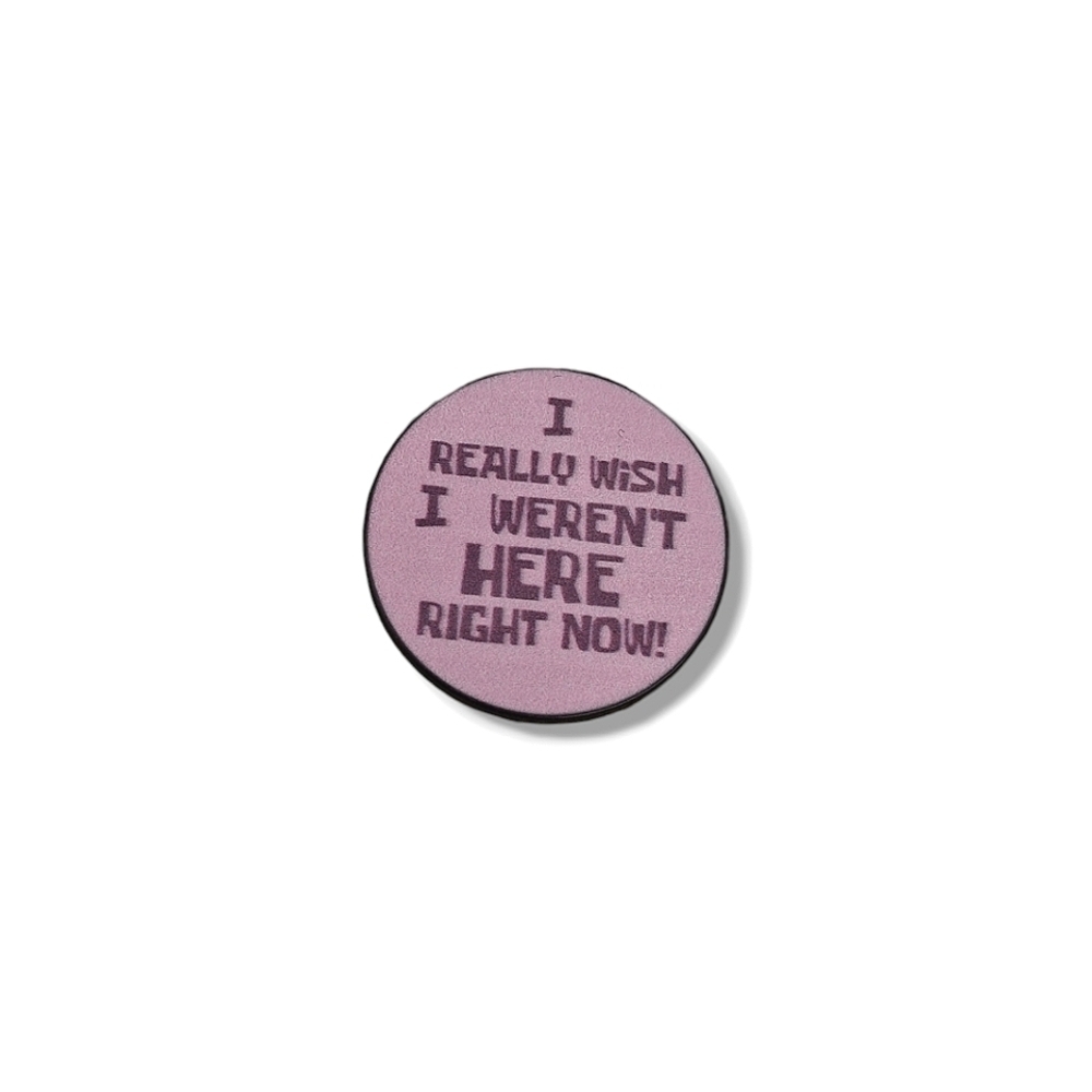 Spongebob SquarePants Squidwards "I really wish I weren't here right now" Brooch